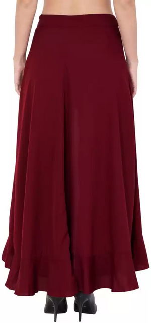 TANDUL  Regular Fit Women Maroon Poly Crepe Trousers